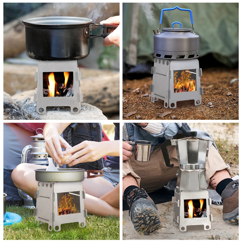 Camping Cooking Windshield - Forno de acampamento fogão a lenha