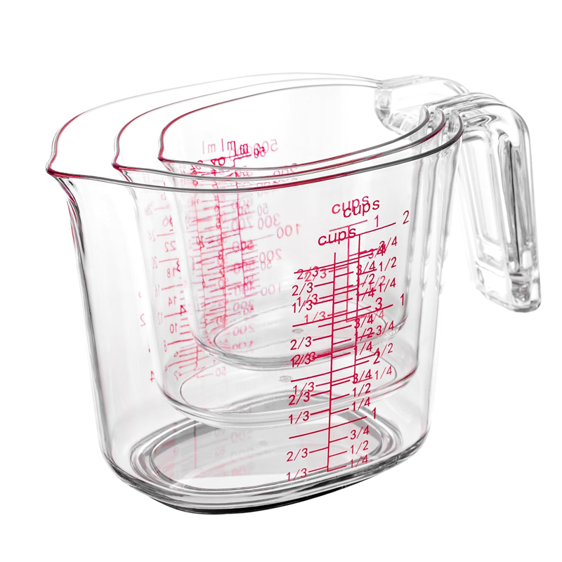 Camping Cooking Tool Set - Conjunto de Copos Medidores Transparentes de