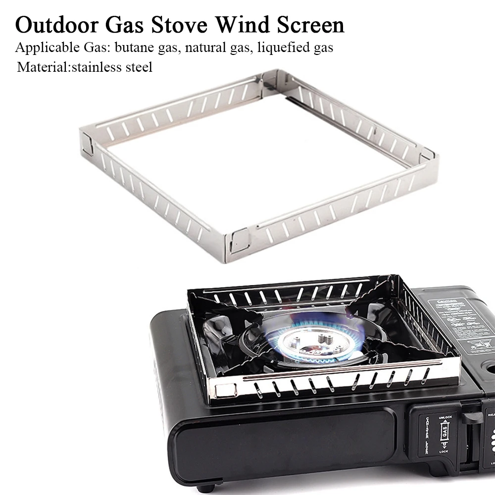 Fogão a gás ao ar livre tela d - Camping Cooking Windshield avaliação e preço